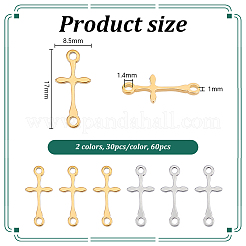 60 шт. 2 цвета 201 нержавеющая сталь соединительные подвески&nbsp;STAS-UN0061-93