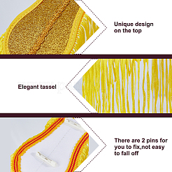 1 пара погон с кисточками из ткани&nbsp;DIY-FH0009-75A