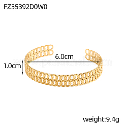Браслеты-манжеты из нержавеющей стали 304&nbsp;STAS-OY006-79G