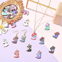 24 шт. 12 стильных подвески из сплава светлого золота с принтом&nbsp;FIND-YW0011-62