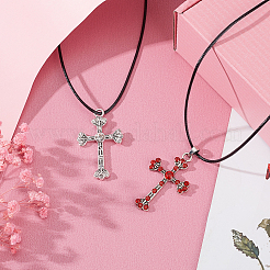 12 шт. 2 подвески из сплава в тибетском стиле со стразами&nbsp;RB-FH0001-04