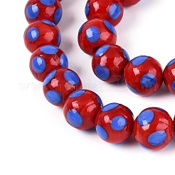 Бусы лэмпворк ручной работы&nbsp;LAMP-N037-02D