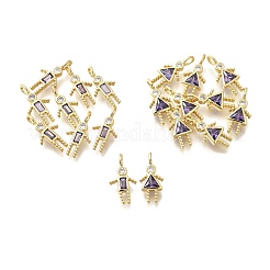 Латунные микро проложить кубического циркония подвески&nbsp;KK-D339-02G-06