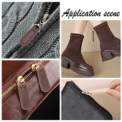 8 шт. 4-х цветные кожаные головки молнии&nbsp;FIND-CL0001-34