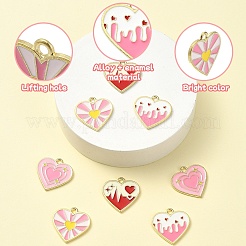 8шт 4 цвета сплава эмалевые подвески&nbsp;ENAM-YW0004-31