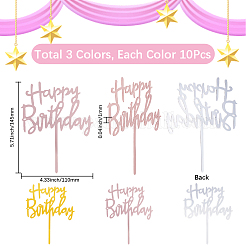 3 набор 3-х цветных акриловых украшений для торта&nbsp;DIY-SP0003-28