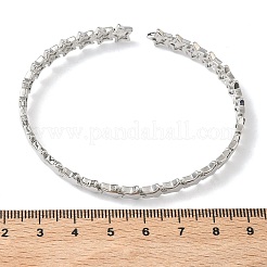 Браслеты-манжеты из латуни в форме звезды для женщин&nbsp;BJEW-C144-01A-P