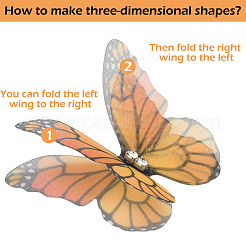60 шт. 12-х цветный полиэстеровый аксессуар для украшения в виде бабочки&nbsp;FIND-SP0004-59