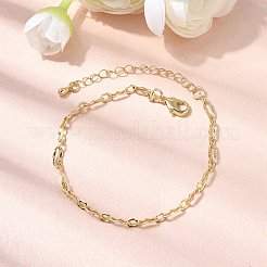 Браслет-цепочка из латуни для женщин&nbsp;BJEW-A065-04G