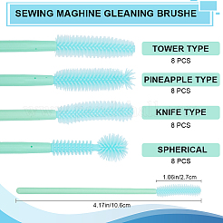 32 шт. 4 стиля синтетических резиновых косметических кисточек для ресниц&nbsp;FIND-GF0007-23