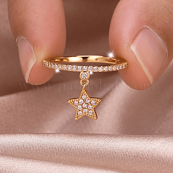 Женские кольца на палец из латуни с микропаве и кубическим цирконием&nbsp;SB7681-2