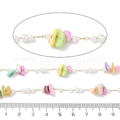 Цепочки ручной работы из натуральных ракушек и бисера&nbsp;CHS-F025-13G-02