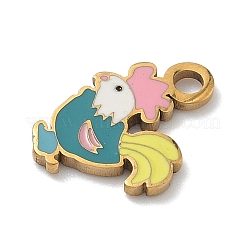 Подвески из нержавеющей стали 304 с эмалью&nbsp;LS-STAS-G374-01G-10