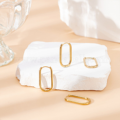 6 пара серег-колец из нержавеющей стали 201&nbsp;EJEW-UN0003-13B