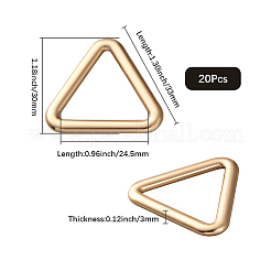 20 шт. треугольные сплавные соединительные кольца&nbsp;FIND-CY0001-17G