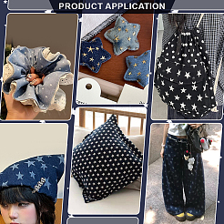 Хлопчатобумажная джинсовая ткань&nbsp;DIY-WH0504-775A-01