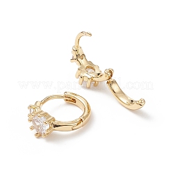 Серьги-кольца с кубическим цирконием&nbsp;EJEW-B014-19G
