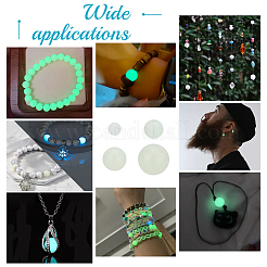 4 нитка 4 стилей синтетических светящихся каменных бусин&nbsp;G-PH0003-31