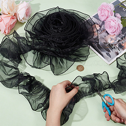 Плиссированная кружевная лента из органзы&nbsp;OCOR-WH0097-42A