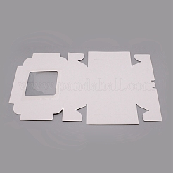 Прямоугольник с мраморным узором картонная складка подарочная коробка&nbsp;CON-WH0257-39