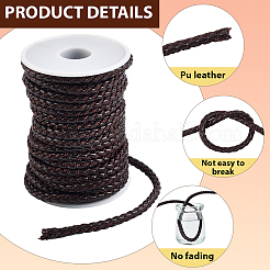 10 м круглый плетеный шнур из искусственной кожи&nbsp;LC-GF0001-13C