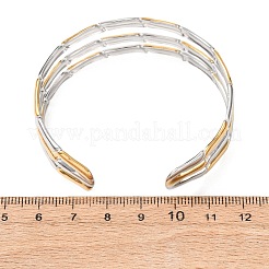 Многослойные браслеты-манжеты из нержавеющей стали 304 для женщин&nbsp;BJEW-G780-02GP