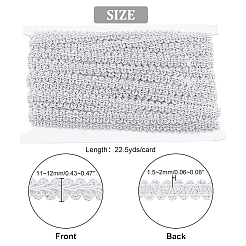Блестящая плетеная кружевная отделка из полиэстера OCOR-WH0079-24B