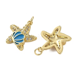 Латунные микропаве прозрачные подвески с фианитом&nbsp;KK-D221-08G-02