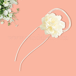 1 шт. ретро-ткань роза цветок вощеный шнур обертка колье колье для женщин&nbsp;NJEW-CP0001-05C