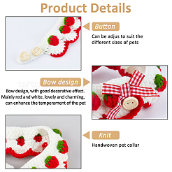 2 шт. 2-х цветный шерстяной тканый воротник с цветочным узором&nbsp;AJEW-FH0005-33B