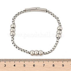 Браслеты из шариковой цепи из нержавеющей стали 304 для женщин и мужчин&nbsp;BJEW-Z087-22P