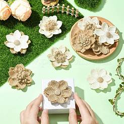 24 шт. 6 стиля цветочные украшения из мешковины аксессуары&nbsp;DIY-CJ0003-14