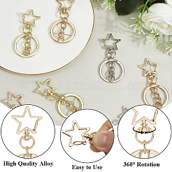 18 шт. 3-х стильные застежки из сплава для брелка&nbsp;KEYC-SP0001-49D