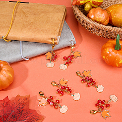 8 шт. подвесные украшения из сплава и акрила на День благодарения&nbsp;HJEW-SC0001-76B