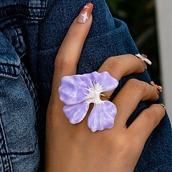 Цветочные эмалевые регулируемые открытые манжеты для женщин&nbsp;FS-WG454BA-02