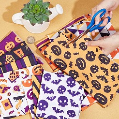 Ткань из поликоттона с принтом на хэллоуин&nbsp;DIY-WH0032-07A