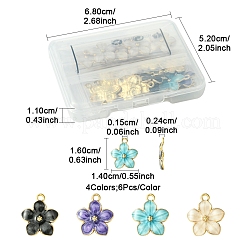 30шт 5 цвета сплава эмалевые подвески&nbsp;ENAM-FS0002-07