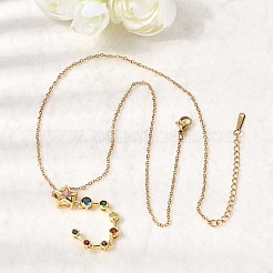 Подвеска из латуни с инкрустацией кубическим цирконием&nbsp;NJEW-C111-01A