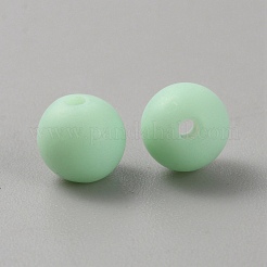 Акриловые матовые круглые бусины&nbsp;FACR-WH0001-06A-15