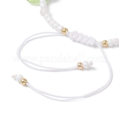 Браслеты из стеклянных бусин и плетеных бусин из смолы для женщин&nbsp;BJEW-MZ00237-04