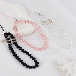 3 шт. 3-цветные стеклянные и стразы-бусины для телефона&nbsp;AJEW-LP0001-15