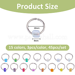 45 шт. 15-цветные маркеры для закрепочных стежков из нержавеющей стали 304&nbsp;PALLOY-FH00179