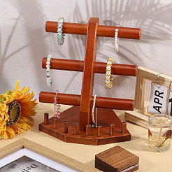 Комплект украшений из цельного дерева&nbsp;DJEW-WH0028-005