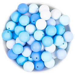 90шт 6 цвета силиконовые бусины&nbsp;SIL-PA0001-07C