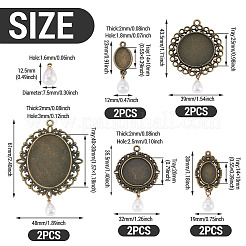 10 шт. 5 стиля подвеска из сплава с кабошоном&nbsp;HJEW-TAC0119