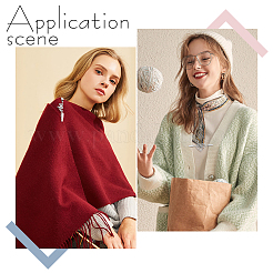 6 шт. 6 стильных винтажных зажима для кардигана из сплава&nbsp;JEWB-GA0001-03