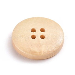 Натуральные деревянные пуговицы&nbsp;LS-BUTT-WH0015-03C-20mm