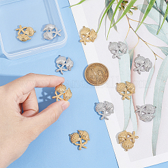 12 шт. подвески из нержавеющей стали 304 двух цветов&nbsp;STAS-UN0051-57