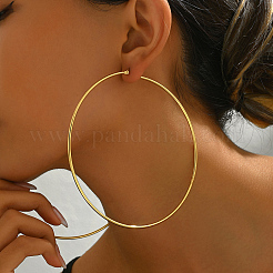 Стильные серьги-кольца из нержавеющей стали 201 с увеличенными кольцами&nbsp;YK5940