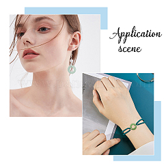 60 шт. 3 стиля стеклянных соединительных колец&nbsp;GLAA-HS0001-14